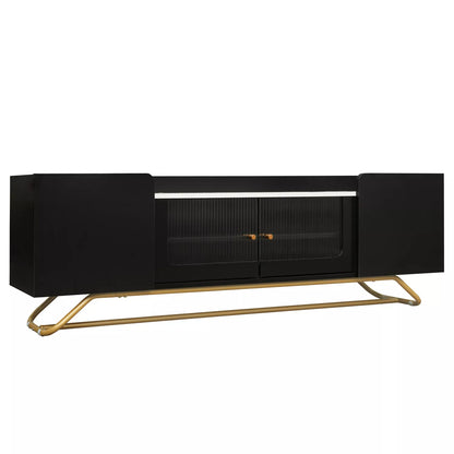 Nia Black Modern TV Media Cabinet Console