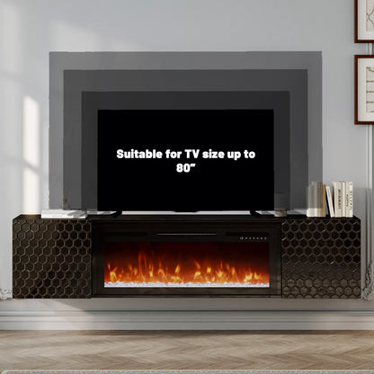 Carey Modern Fireplace TV Stand (Up to 80")