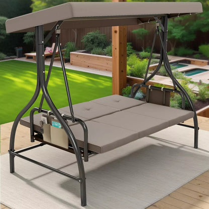 Outdoor Canopy Cushioned Patio Swing