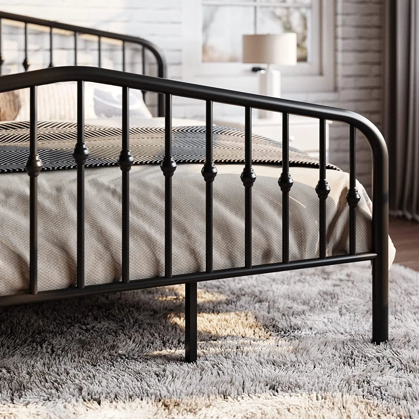 Yash Metal Full Size Mid Century Bed Frame