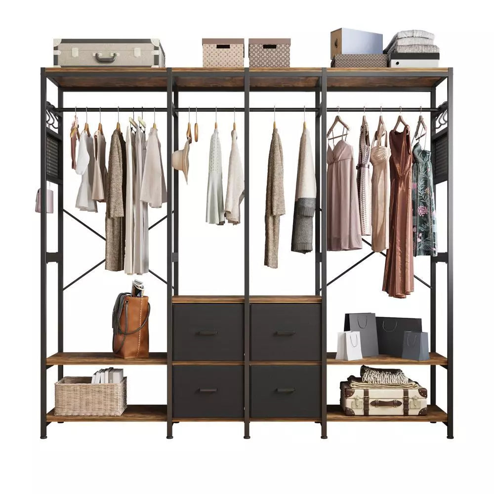 78" Heavy Duty Wardrobe Clothes Rack