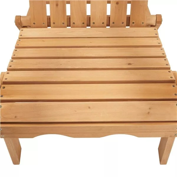 Outdoor Wood Adirondack Lounger Chair