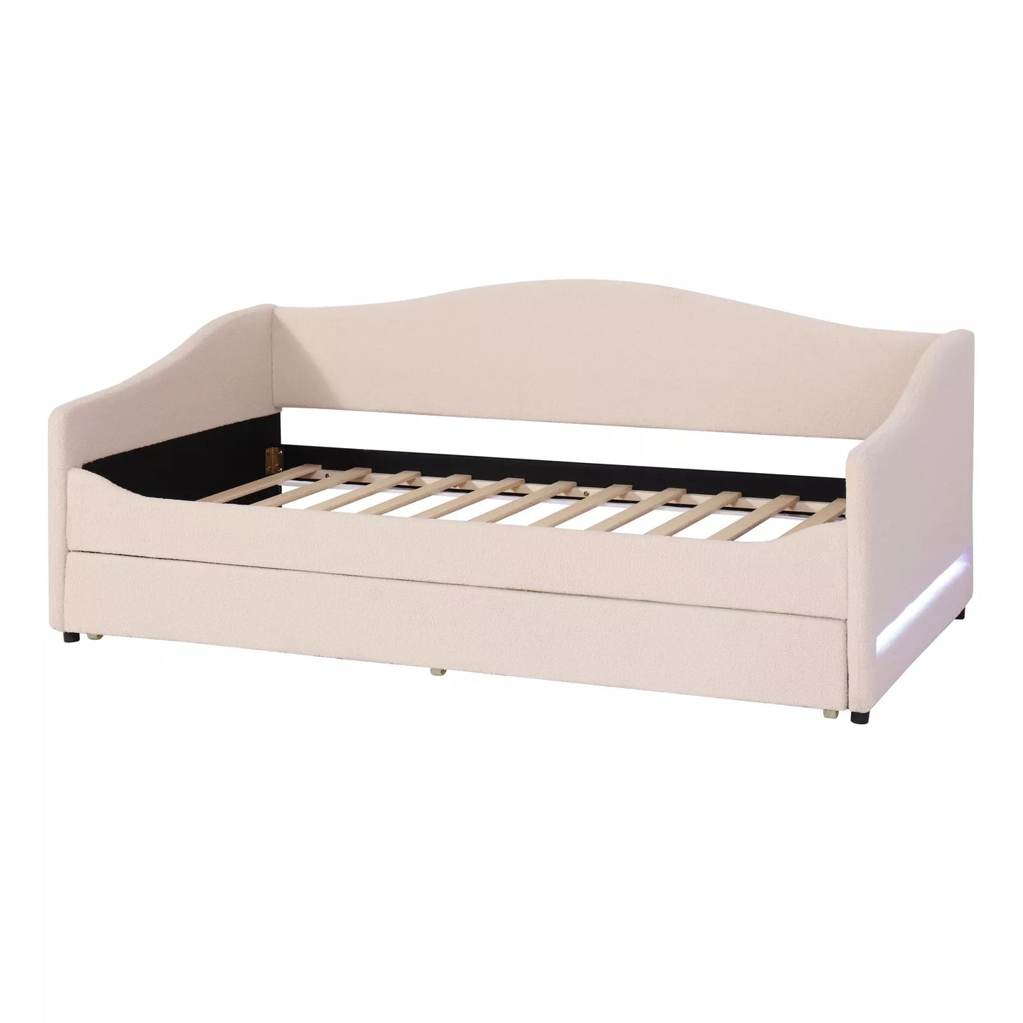 Aran Upholstered Trundle Daybed With Light