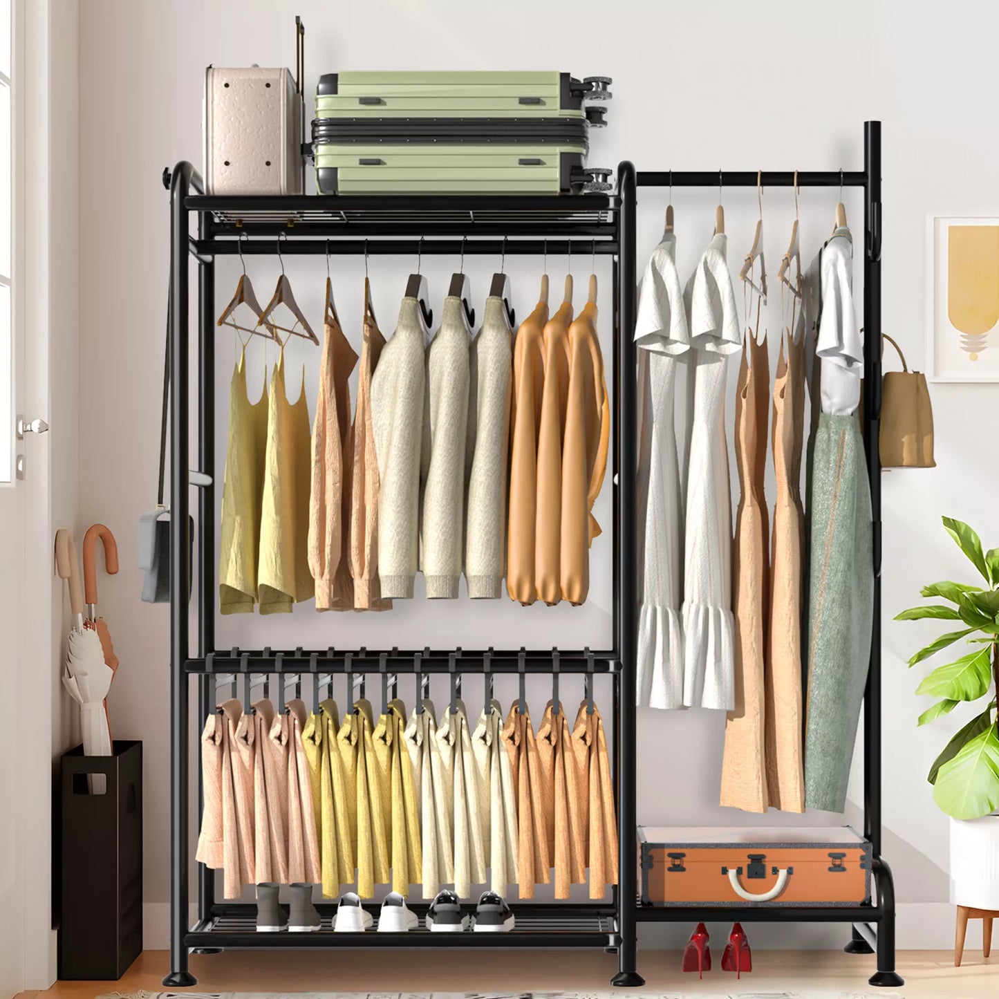 58" Heavy Duty Wardrobe Clothes Rack