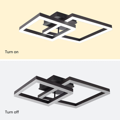 2 Squares Flush Mount Ceiling Light