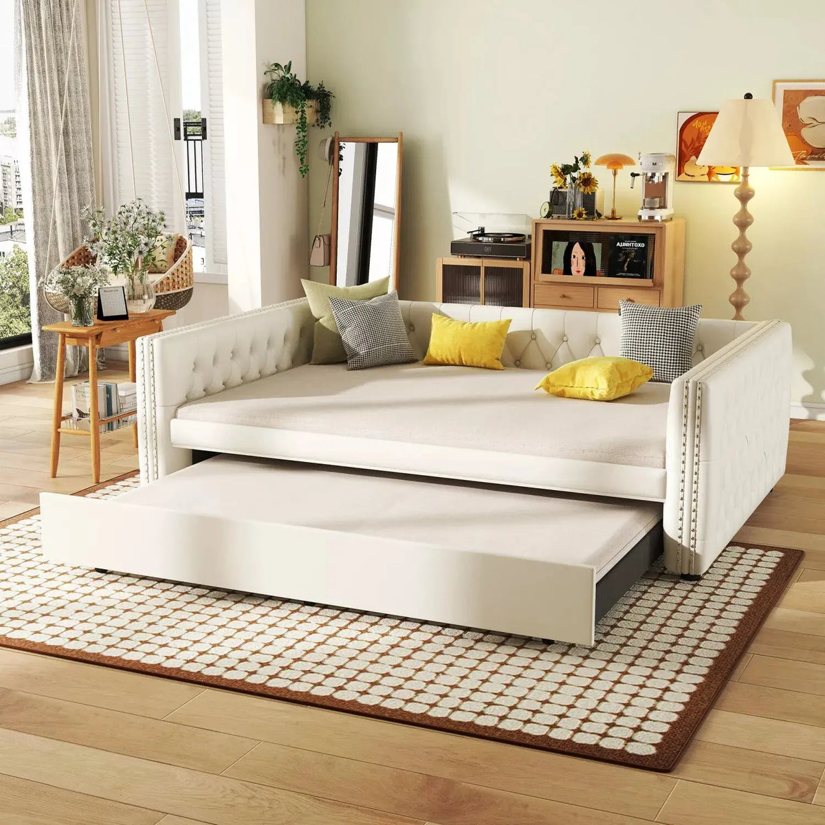 Monty Full Upholstered Trundle Daybed – Canva Home