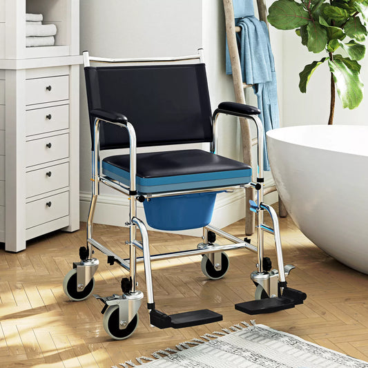 Ophelia Elderly Shower Commode Wheelchair