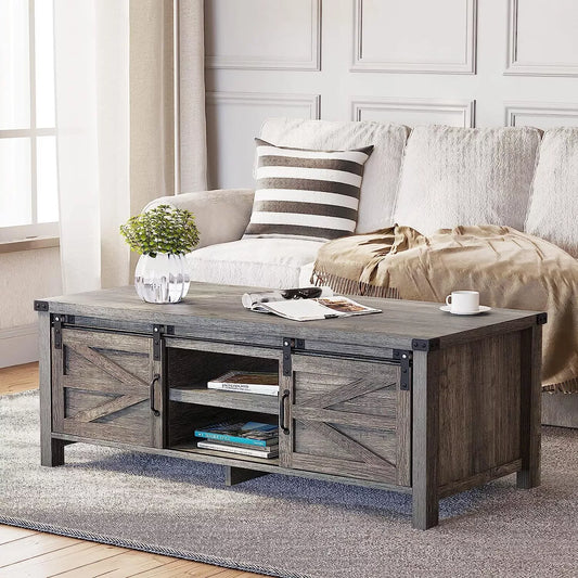 Evie Rustic Farmhouse Coffee Table