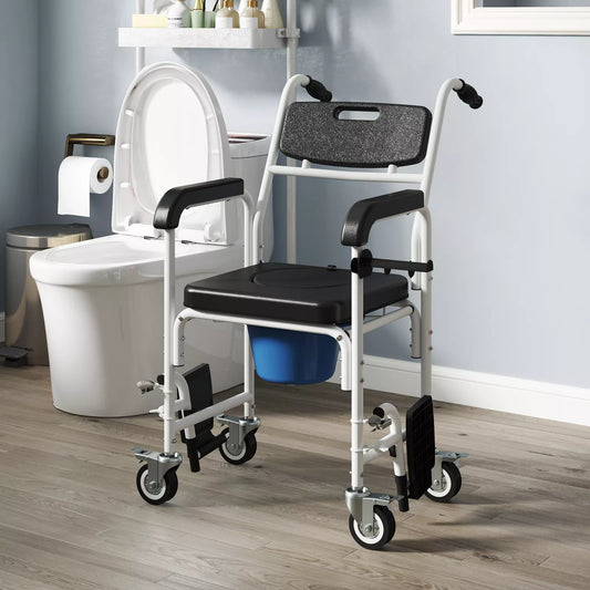 Waller Elderly Shower Commode Wheelchair