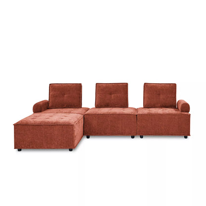 Chenille Modular L Shaped Sectional Couch