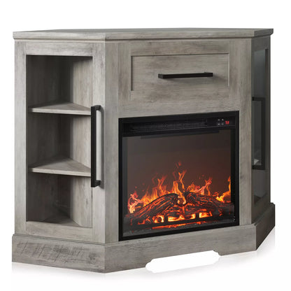 Cory Farmhouse Corner Fireplace TV Stand