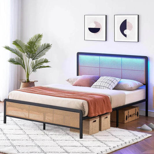 Rhys Queen Size Rattan Bed Frame