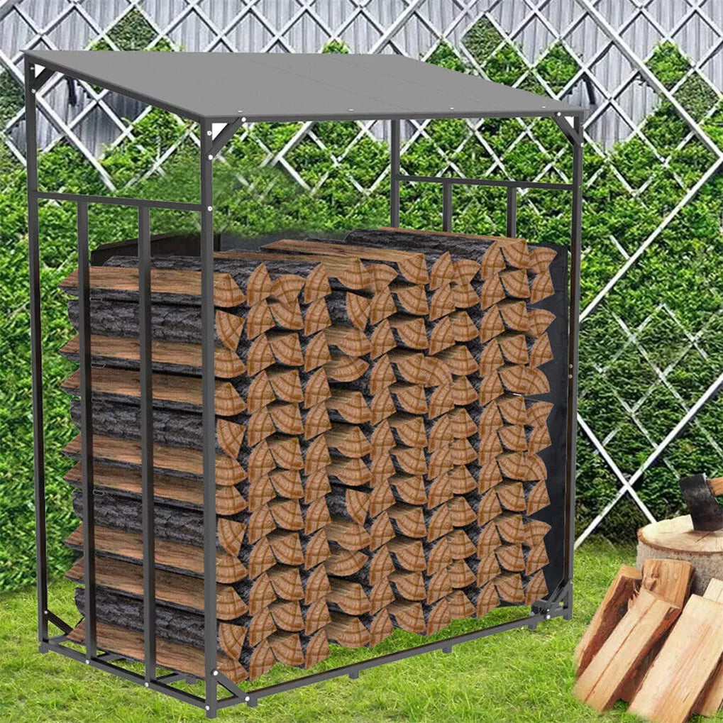 Extra Tall Outdoor Firewood Log Storage Rack