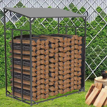 Extra Tall Outdoor Firewood Log Storage Rack