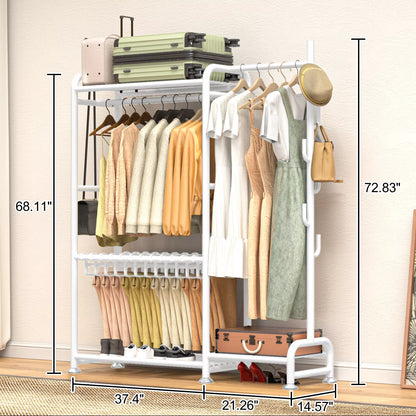 58" Heavy Duty Wardrobe Clothes Rack