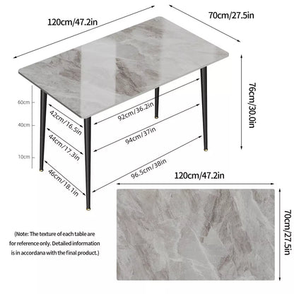 Ray Marble Dining Table For 6