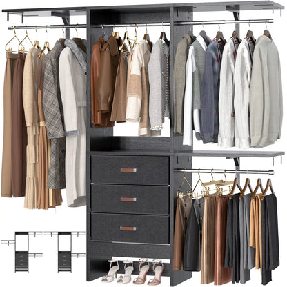 59" Walk In Closet System With Drawers