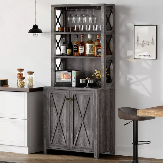 Berry Farmhouse Kitchen Pantry Cabinet