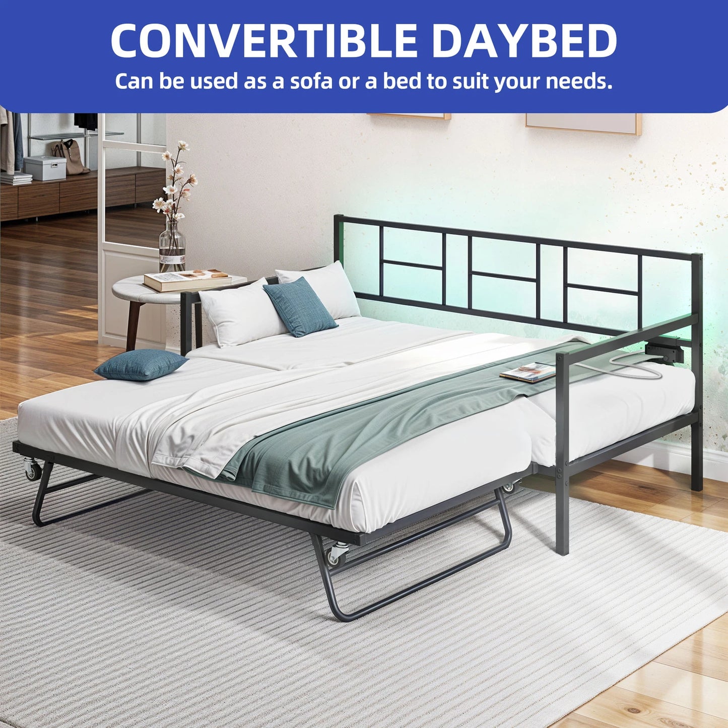 Martin Twin Metal Pop Up Trundle Daybed