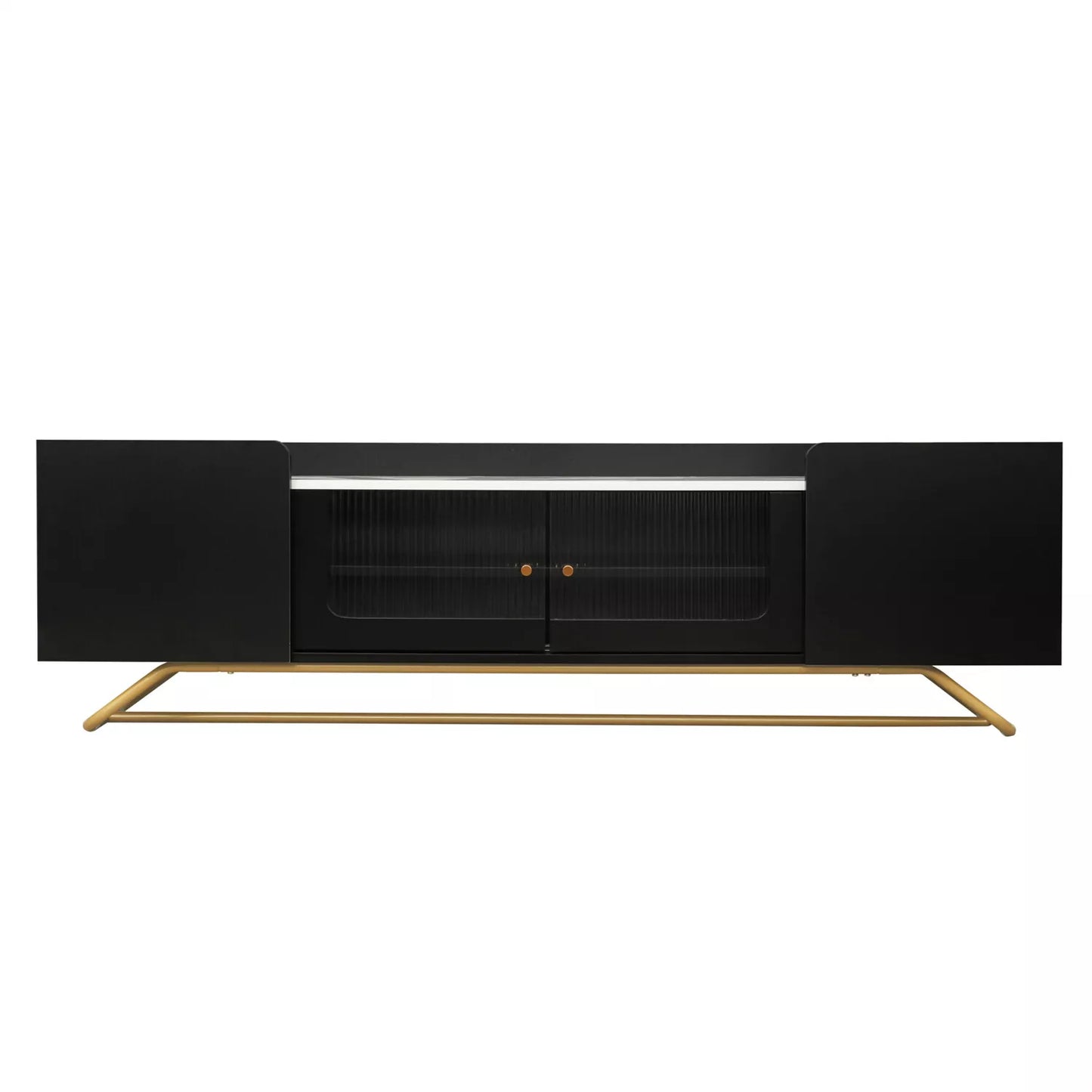 Nia Black Modern TV Media Cabinet Console