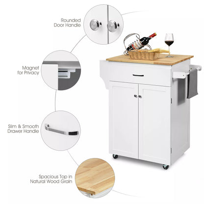 Hurst Small Rolling Kitchen Island