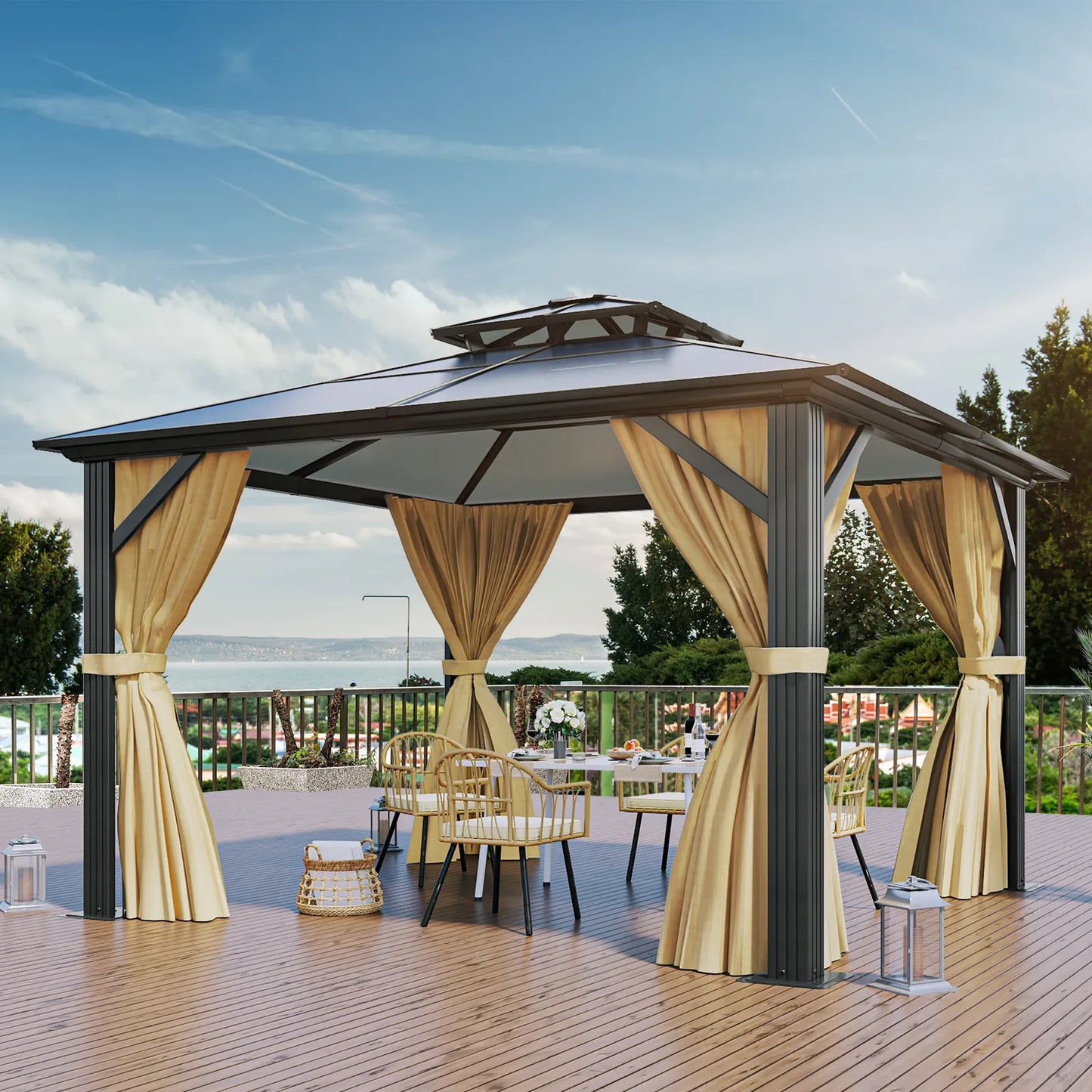 12x14 Outdoor Patio Hard Top Gazebo