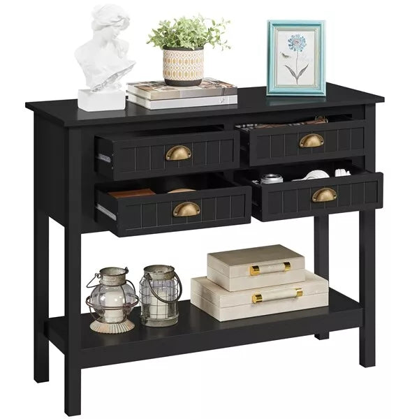 Chanel Black Narrow Entryway Table