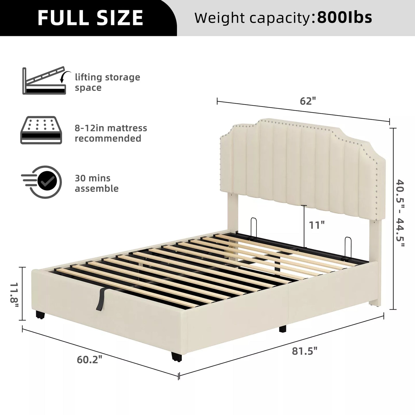 Lara Plateform Bed Frame With Storage