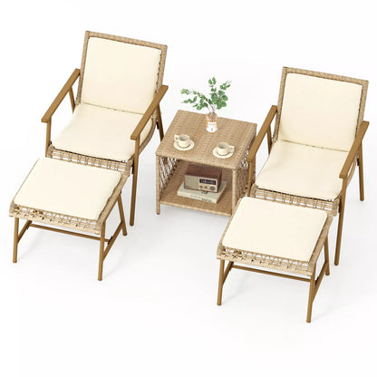 Meyer 5 Pieces Outdoor Patio Bistro Set