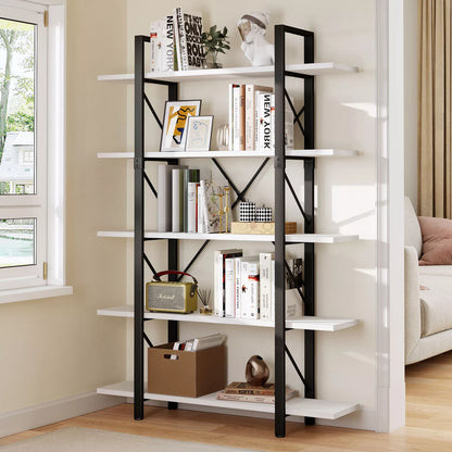 Tall Industrial Bookcase Bookshelf