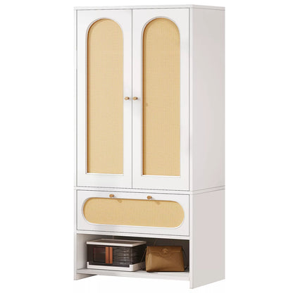 Rattan Armoire Wardrobe Closet