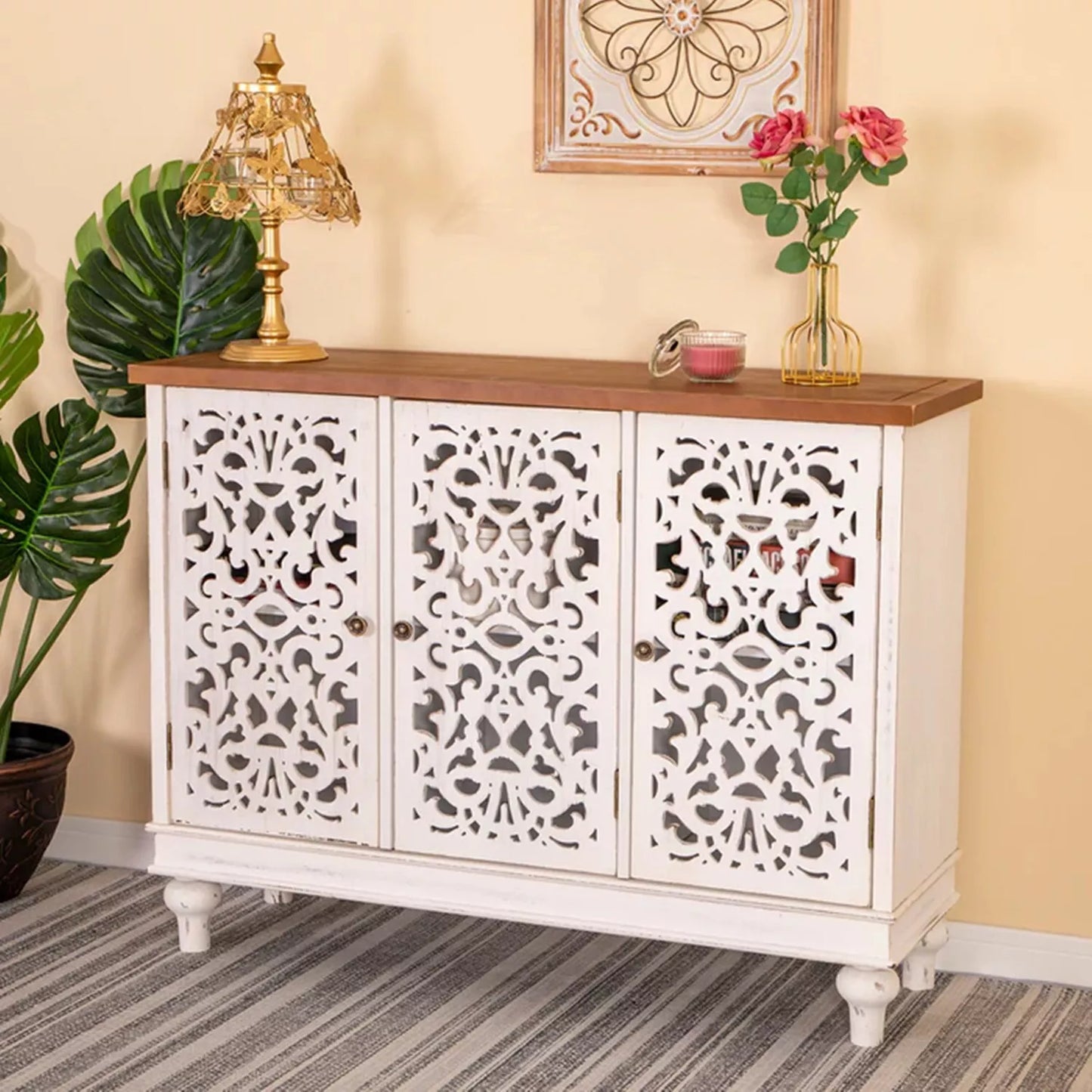 Simon Antique Sideboard Buffet Cabinet