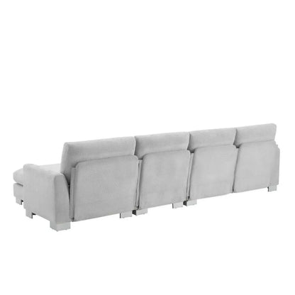 Oversized Chenille L Shaped Sectional Couch