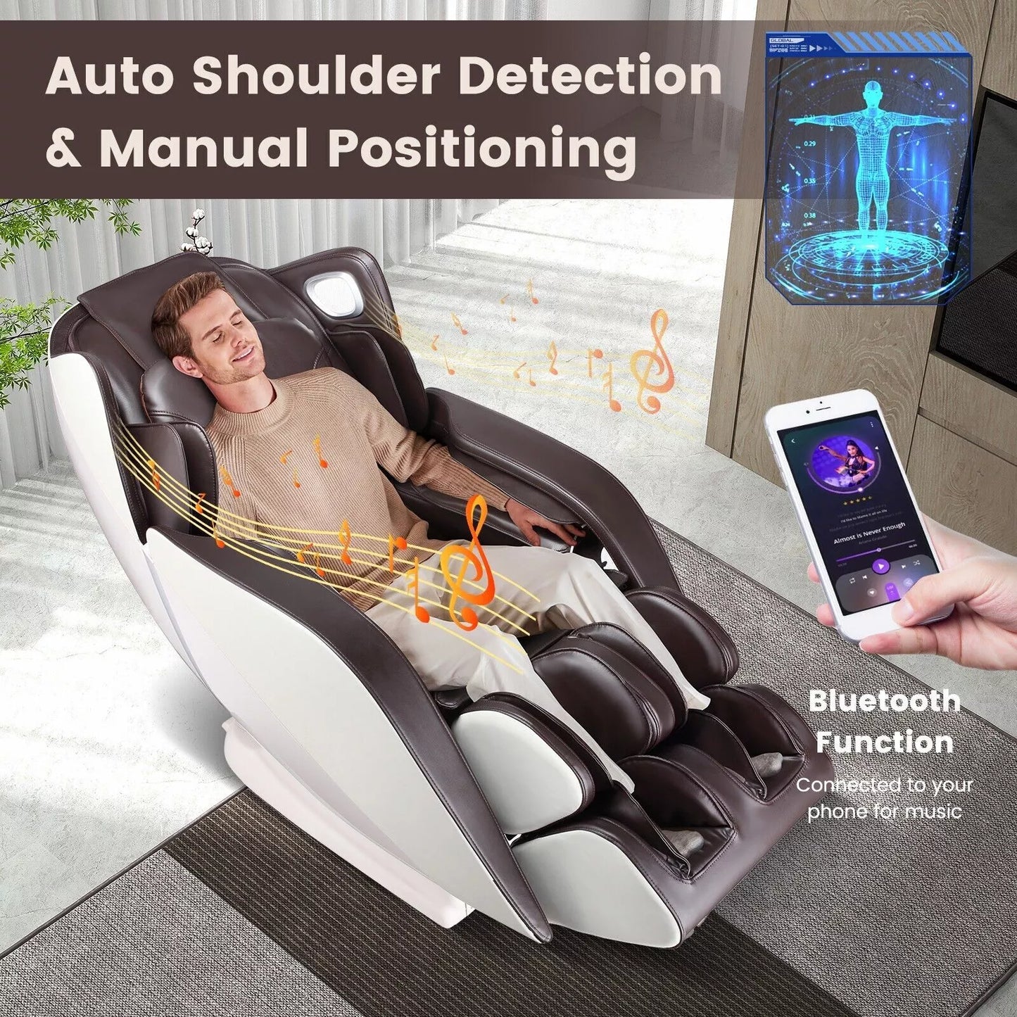 Full Body Zero Gravity Shiatsu Heating Massage Chair