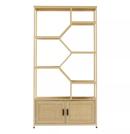 Meyer Tall Rattan Bookcase Bookshelf