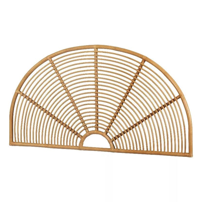 Mariah King Wood Rattan Wicker Bed Headboard