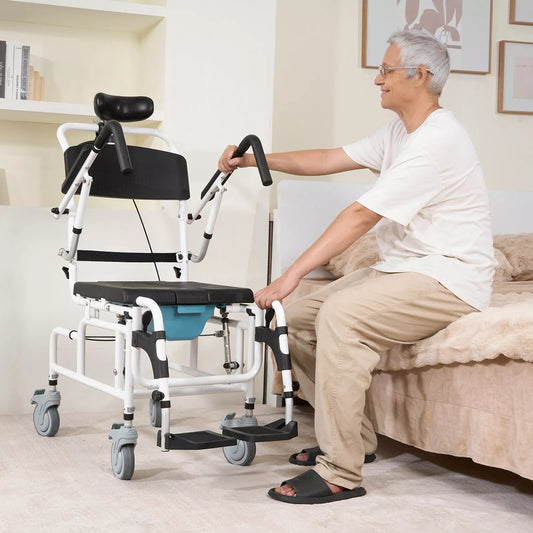 Carroll Elderly Shower Commode Wheelchair