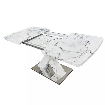 Lloyd Marble Extendable Dining Table For 6