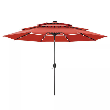 10FT Outdoor Patio Large Umbrella With Light