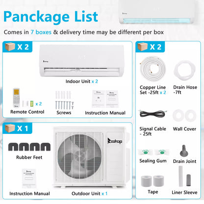 18000 BTU Mini Split Heat Pump Air Conditioner