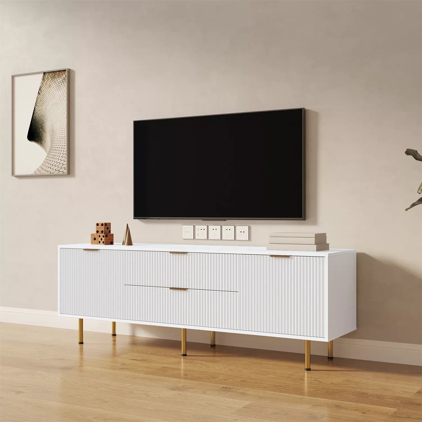 Saul Modern TV Media Cabinet Console