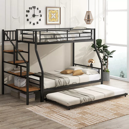 Lila Twin Over Full Adults Bunk Bed With Stairs