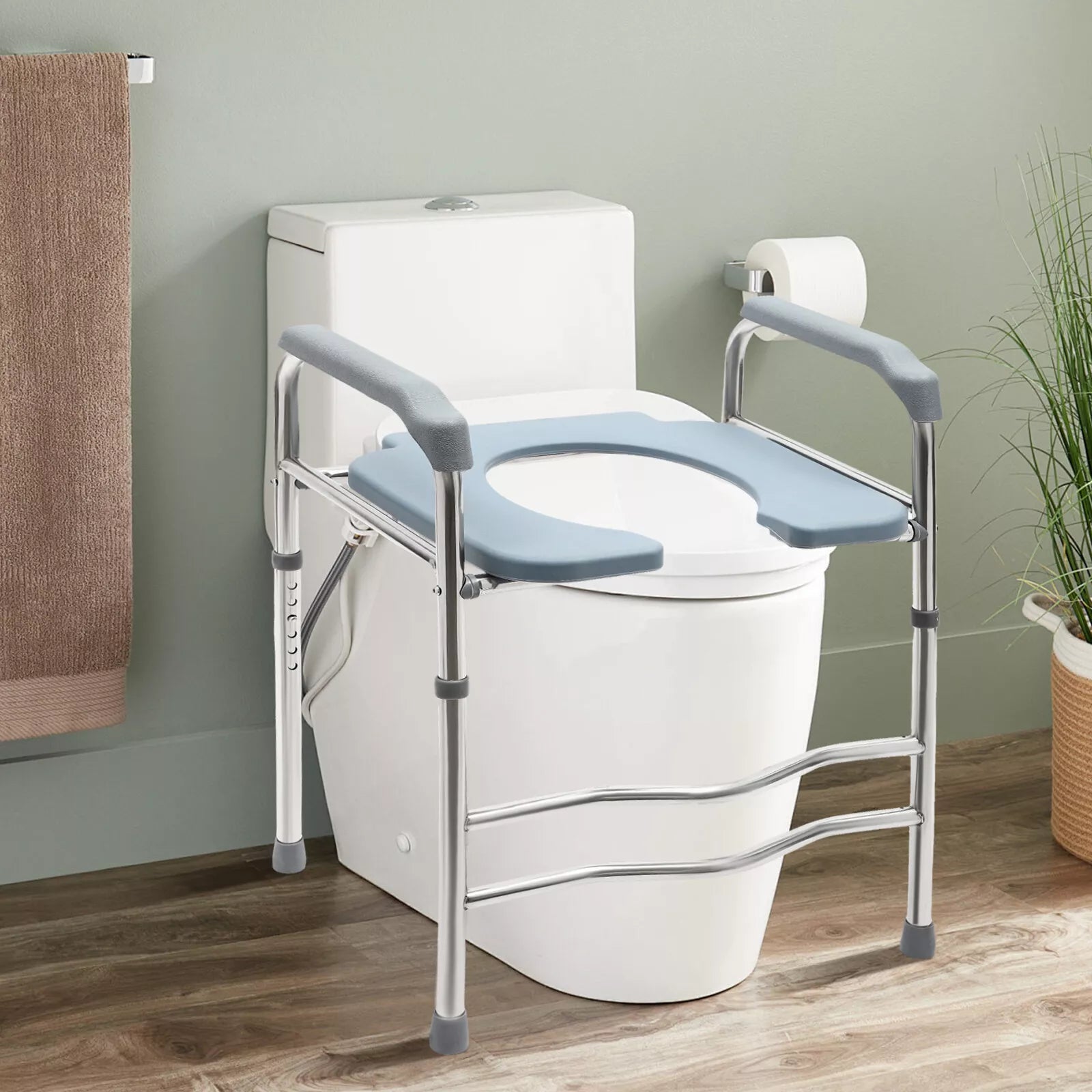 Toilet Commode Seat Riser With Handles – Canva Home