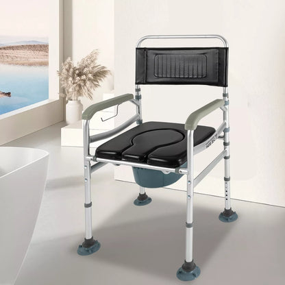 Elderly Commode Shower Chair With Arms