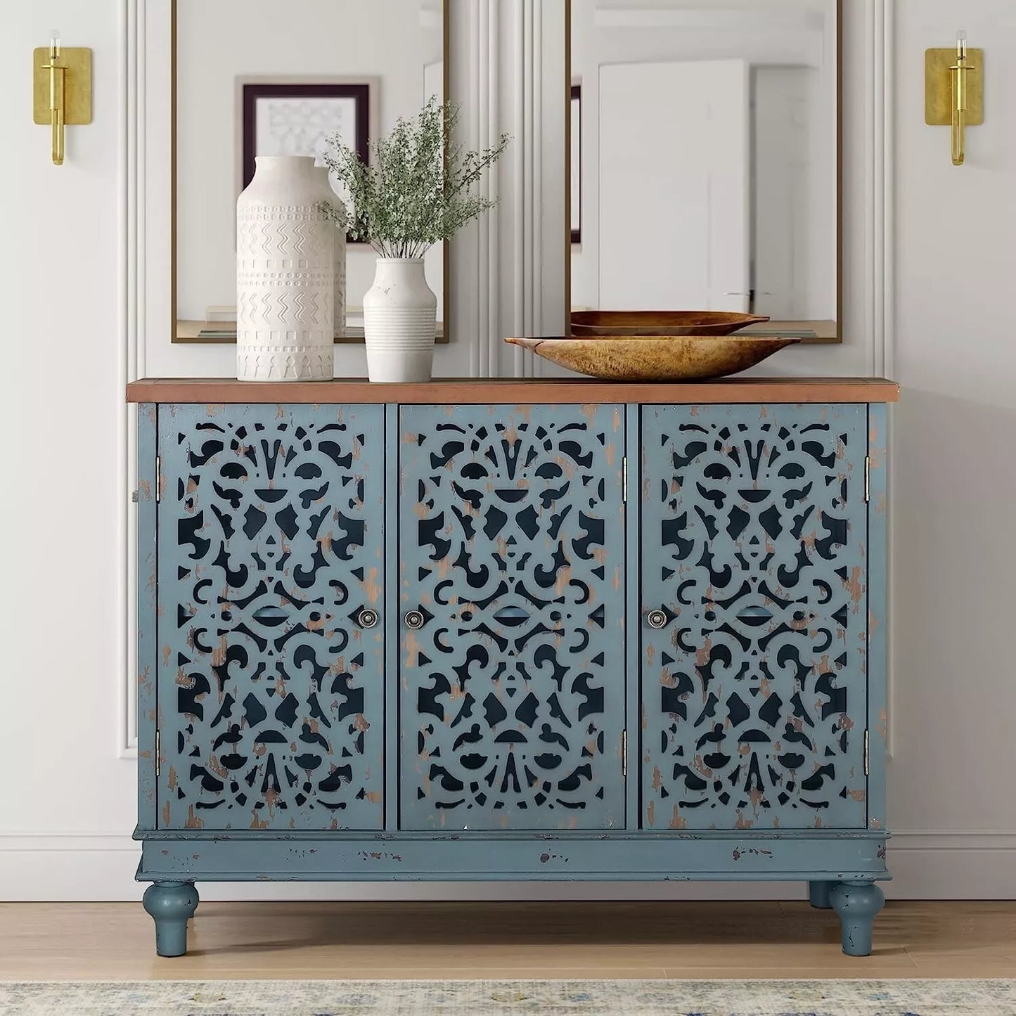 Simon Antique Sideboard Buffet Cabinet