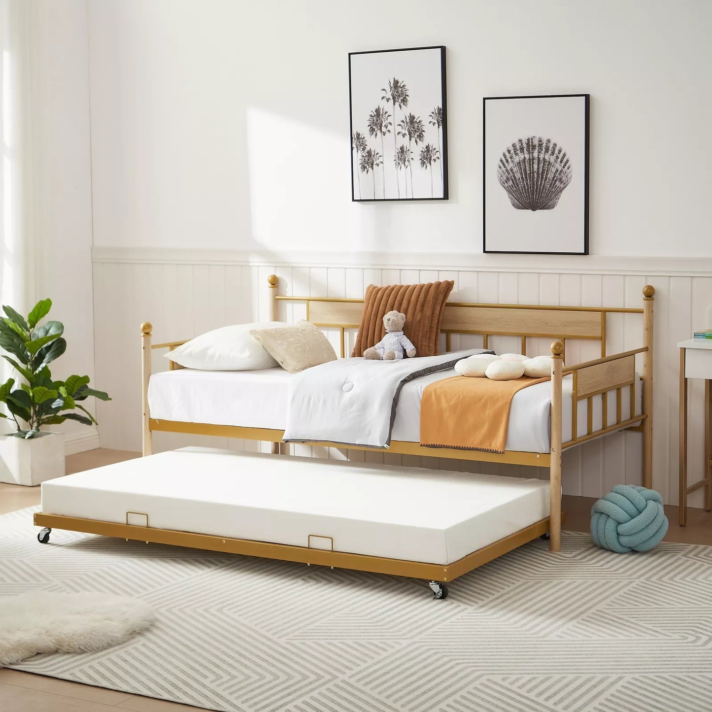 Jamal Twin Metal Trundle Daybed