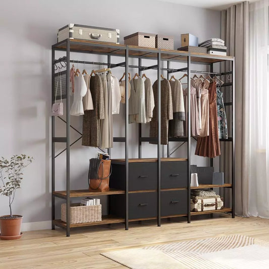 78" Heavy Duty Wardrobe Clothes Rack