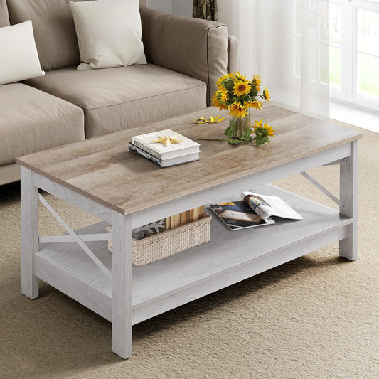 Ty Modern Farmhouse Coffee Table With Storage