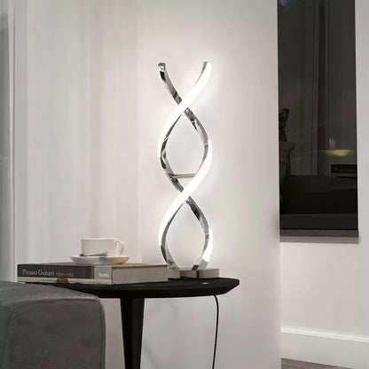 Chrome Twist Table Lamp