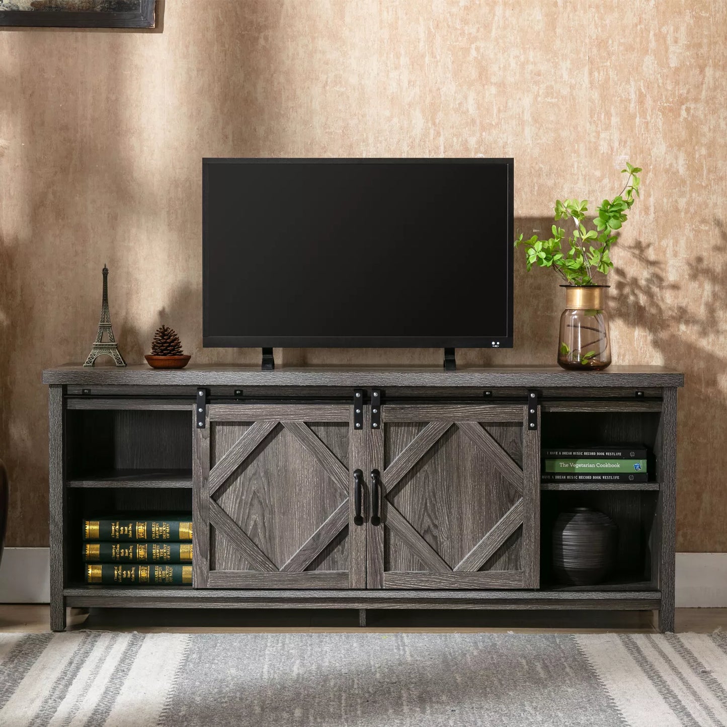 Rosa Farmhouse TV Media Cabinet Console